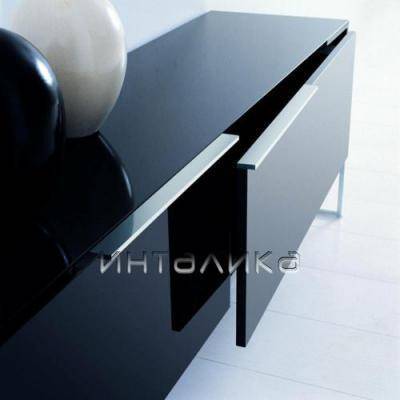 Компланарная система раздвижения дверей BORTOLUZZI Slider-S20 Base тип 5 для нижних шкафов с доводчиком на открывание и закрывание I ширина корпуса 2000 мм, длина шины L=1962 мм