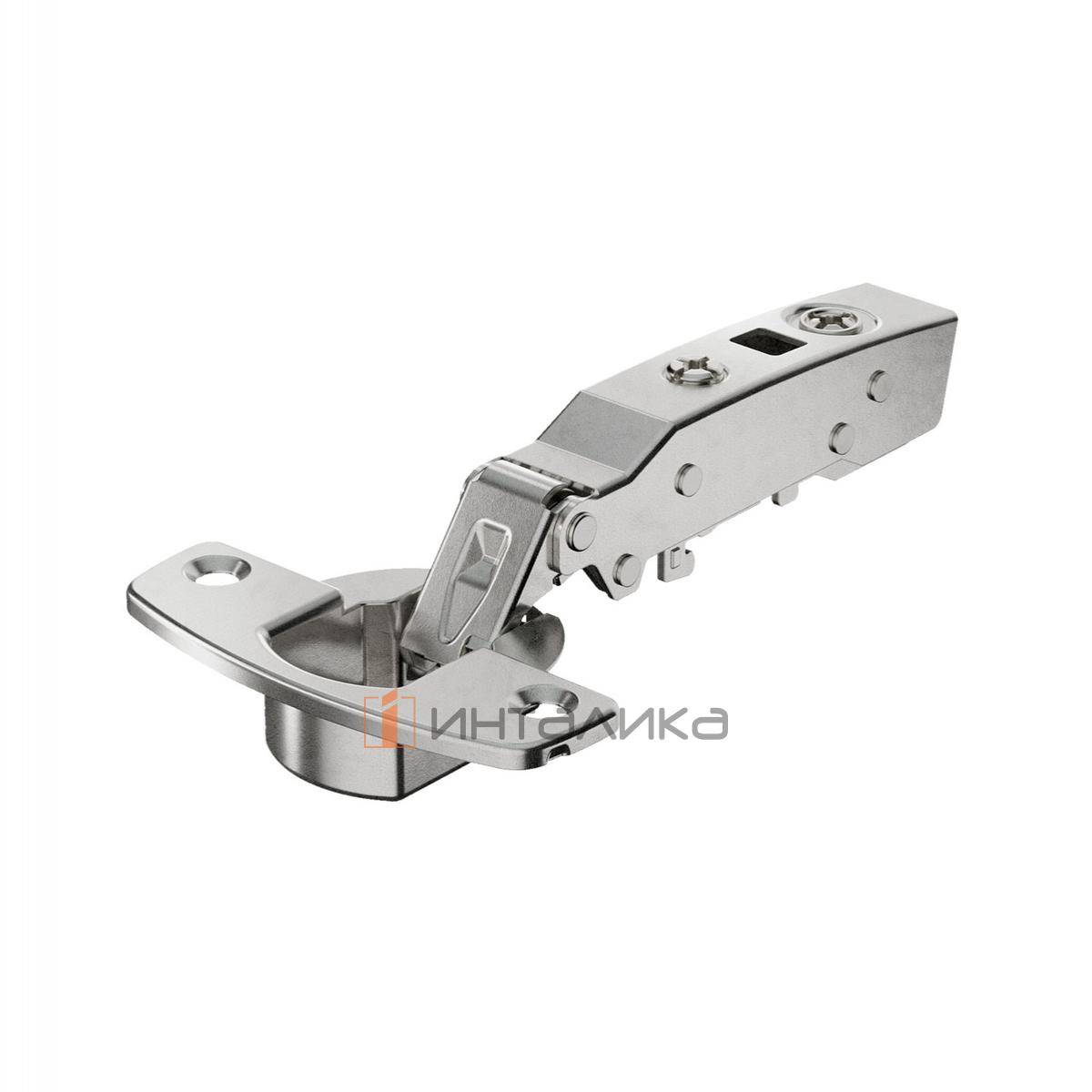 Петля HETTICH Сенсис / Sensys 8645I (B12.5) 110°, для дверей 15-24 мм, накладная, с доводчиком, Ø35, под саморезы, никель