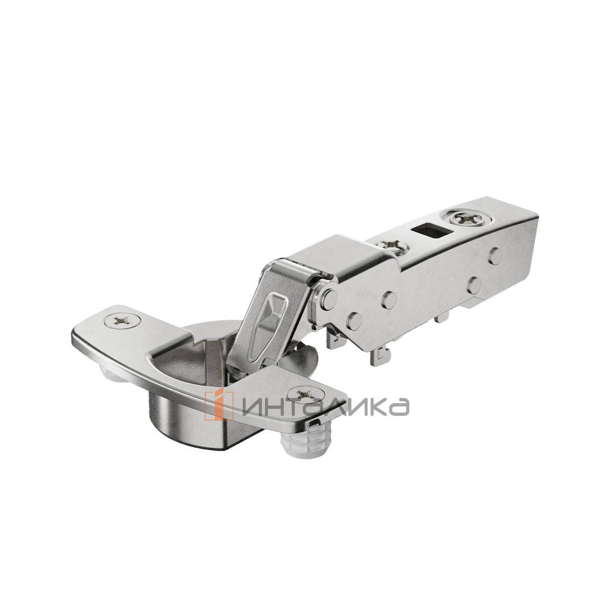 Петля HETTICH Сенсис / Sensys 8645I (B3) 110°, для дверей 15-24 мм, полунакладная, с доводчиком, Ø35, под пресс, никель