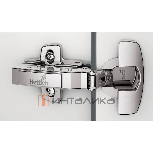 Петля HETTICH Сенсис / Sensys 8675 (B12.5) 110°, для дверей 15-24 мм, накладная, без пружины, Ø35, под саморезы,  никель  l 9073662 l