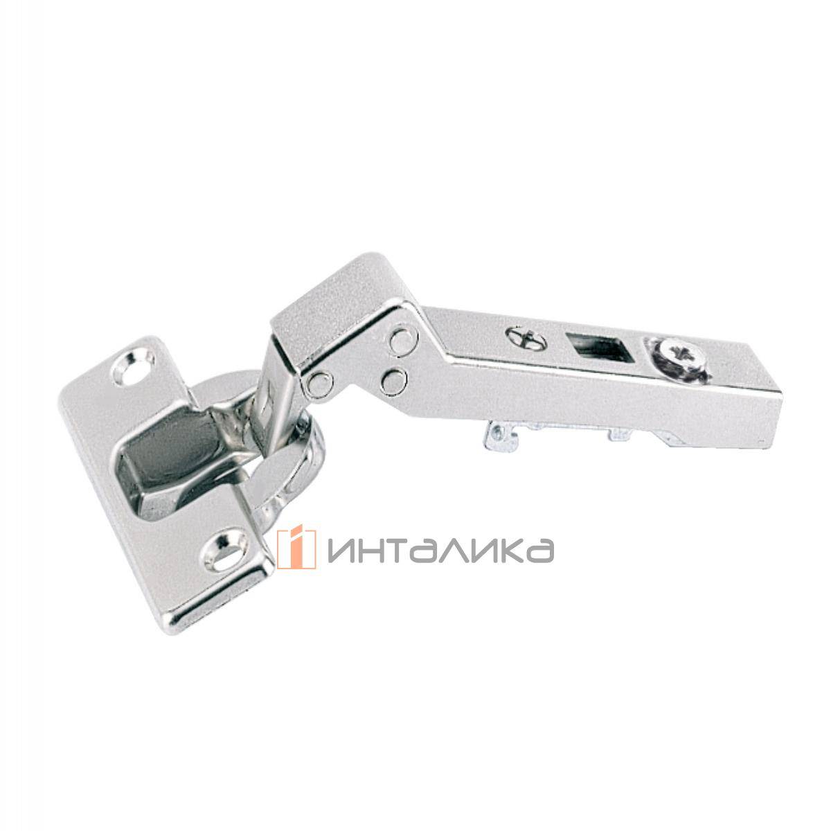 Петля HETTICH Интермат / Intermat 9936 W45  (B6) 95°, угловая, для дверей 14-32 мм, накладная, Ø35, под саморезы, никель l 77699 l