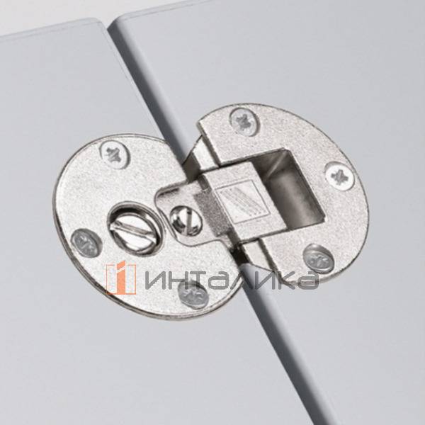 Петля HETTICH Маркант / Markant 11, для дверей 16-20 мм, для откидных элементов, Ø35, под саморезы, никель