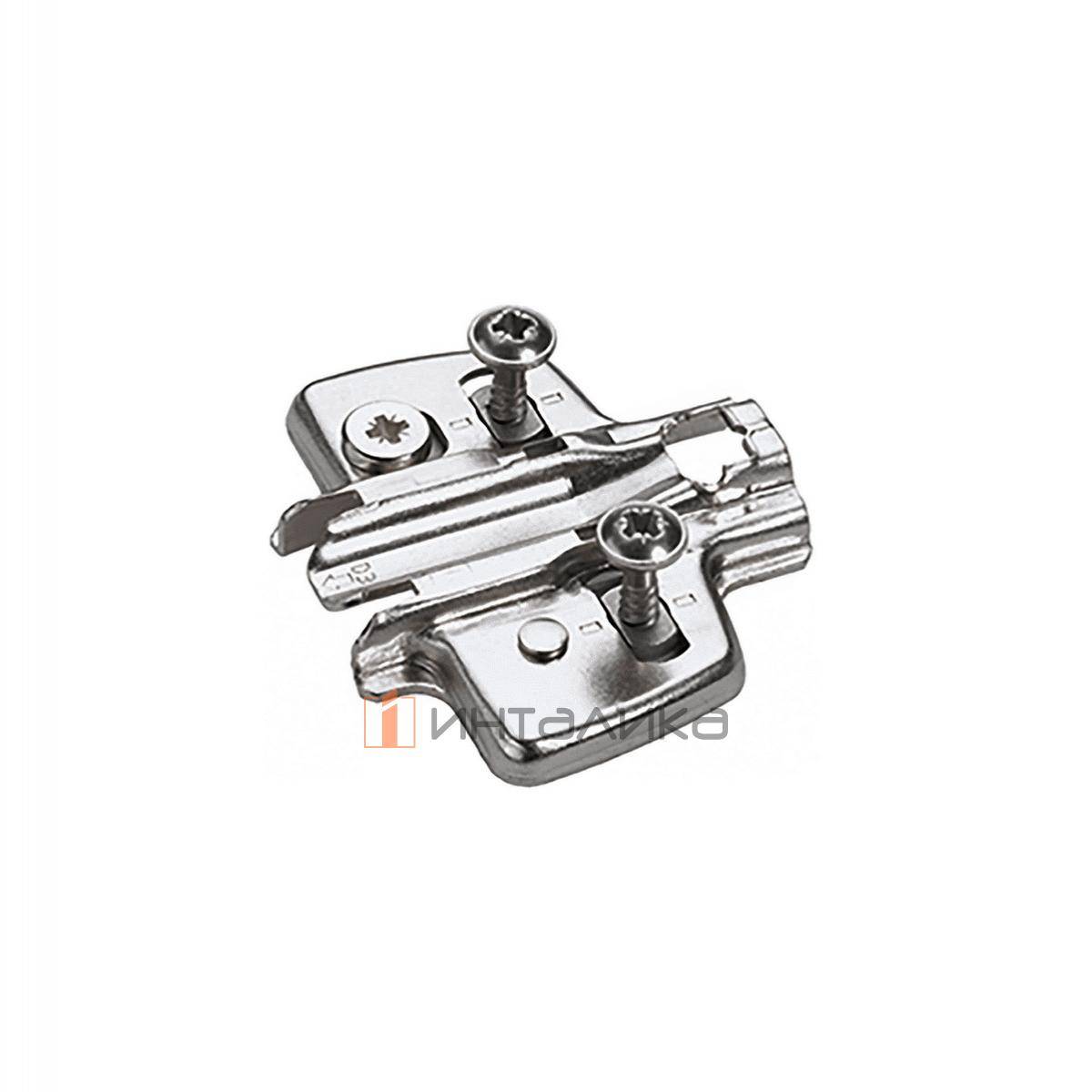 Монтажная планка крестообразная HETTICH 8099 Директ / Direct для Сенсис / Sensys и Интермат / Intermat, LR37, D5, со штифтами и специальными винтами, с эксцентриком