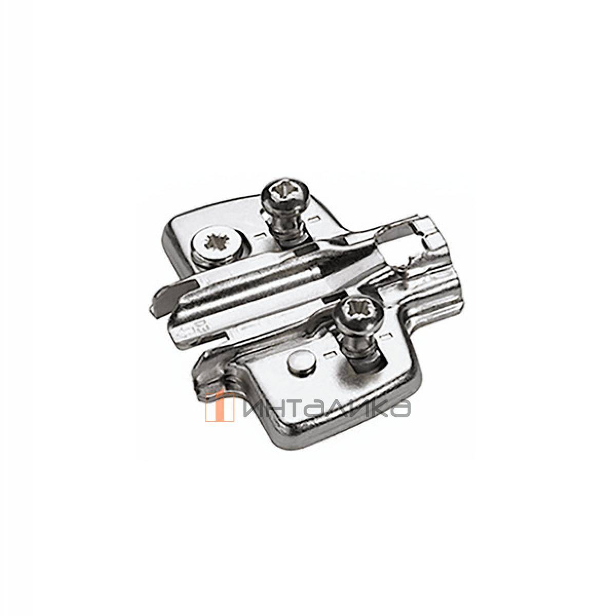 Монтажная планка крестообразная HETTICH 8099 для Сенсис / Sensys и Интермат / Intermat, LR37, D3, с предустановленными евровинтами, с эксцентриком