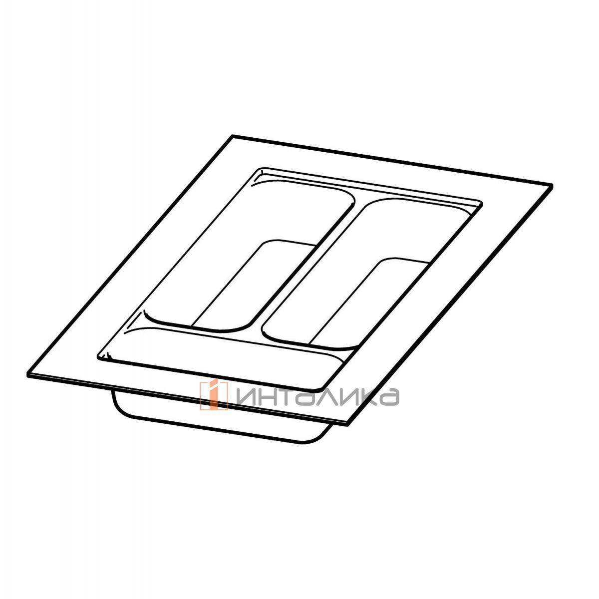 Организация HETTICH ОргаТрей /OrgaTray 440 для ящиков ИнноТех Атира / InnoTech Atira, АванТех Ю / AvanTech You и АркиТех / ArciTech, B201-250, T370-440, H55, пластик, серебристый