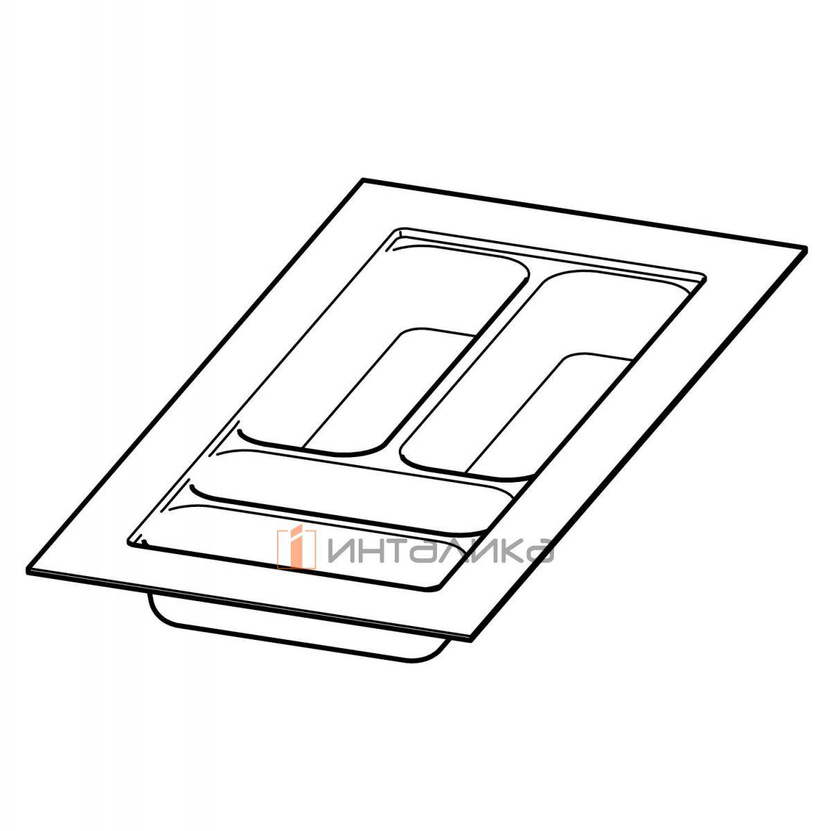 Организация HETTICH ОргаТрей /OrgaTray 440 для ящиков ИнноТех Атира / InnoTech Atira, АванТех Ю / AvanTech You и АркиТех / ArciTech, B175-200, T441-520, H55, пластик, серебристый