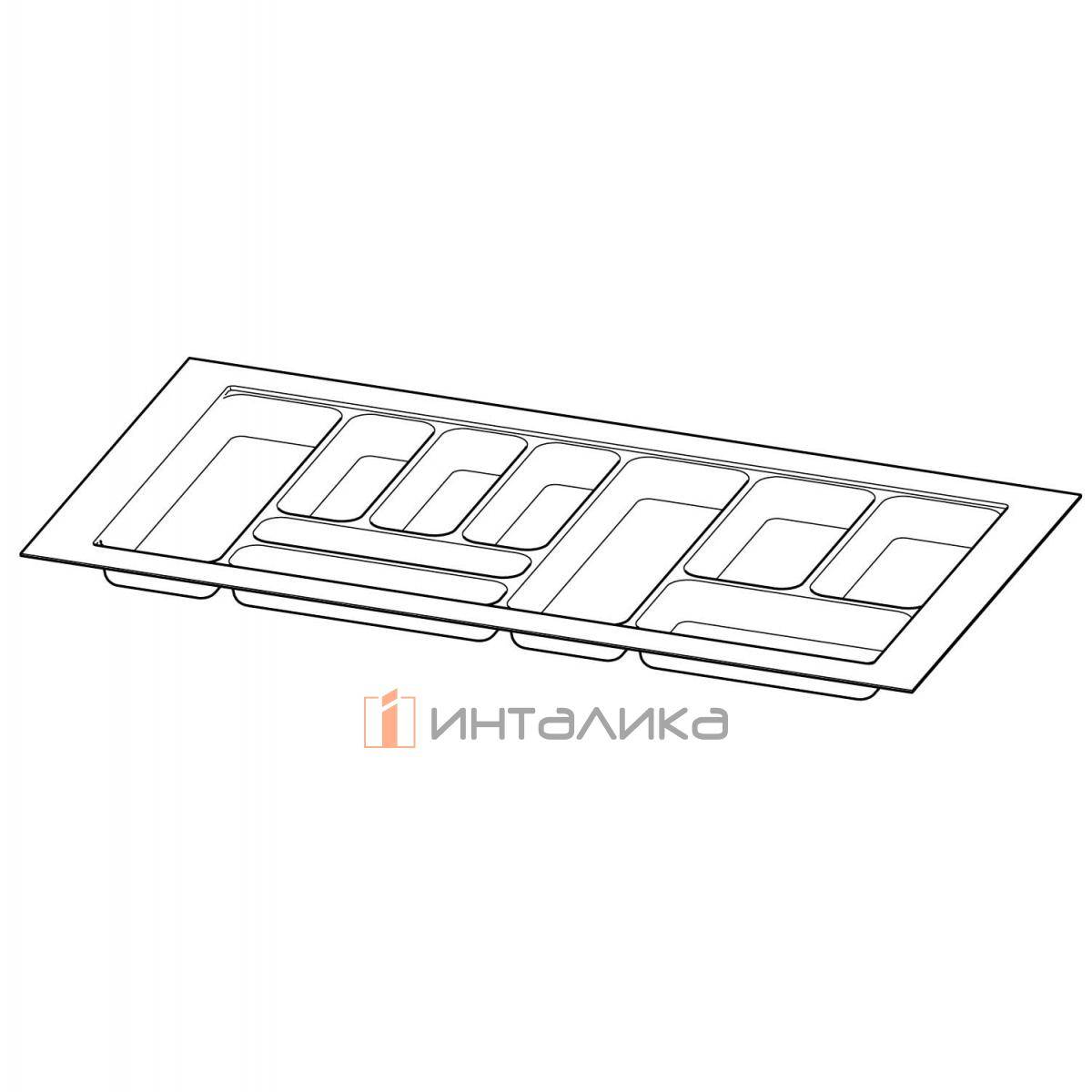 Организация HETTICH ОргаТрей /OrgaTray 440 для ящиков ИнноТех Атира / InnoTech Atira, АванТех Ю / AvanTech You и АркиТех / ArciTech, B901-1000, T441-520, H55, пластик, серебристый