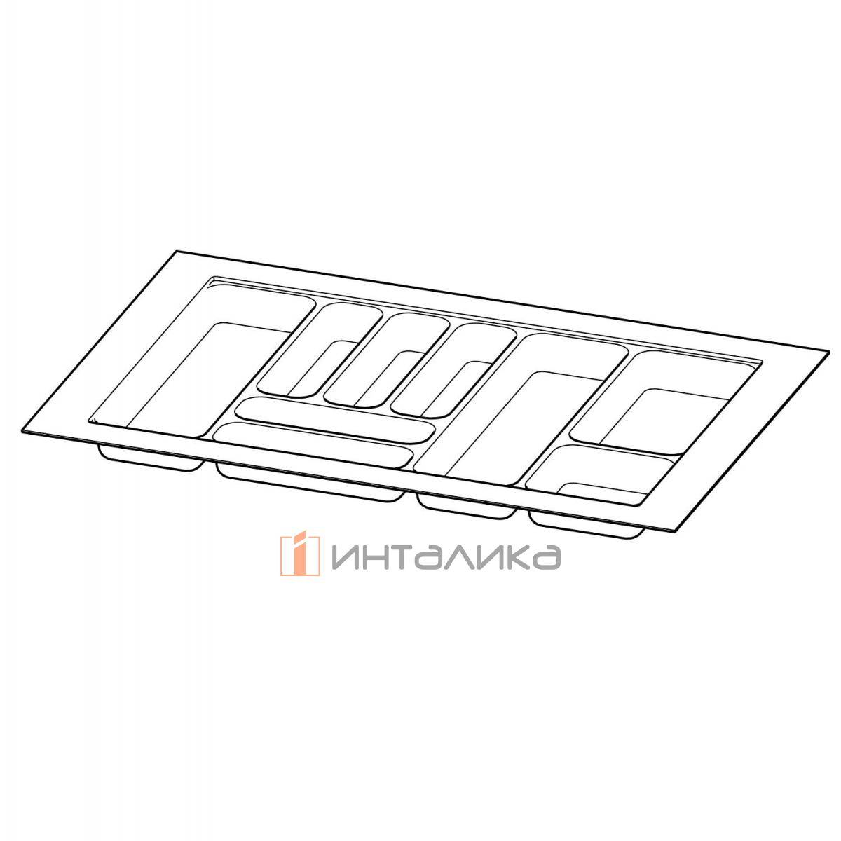 Организация HETTICH ОргаТрей /OrgaTray 440 для ящиков ИнноТех Атира / InnoTech Atira, АванТех Ю / AvanTech You и АркиТех / ArciTech, B701-800, T441-520, H55, пластик, белый