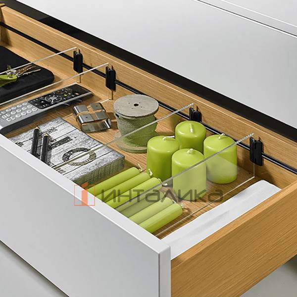 Клипса OrgaClip для профиля HETTICH ОргаСтрайп / OrgaStripe для АванТех Ю / AvanTech You и ИнноТех Атира / InnoTech Atira, пластик, белый
