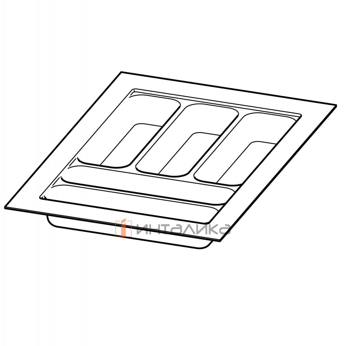 Организация HETTICH ОргаТрей /OrgaTray 440 для ящиков ИнноТех Атира / InnoTech Atira, АванТех Ю / AvanTech You и АркиТех / ArciTech, B301-350, T370-440, H55, пластик, антрацит