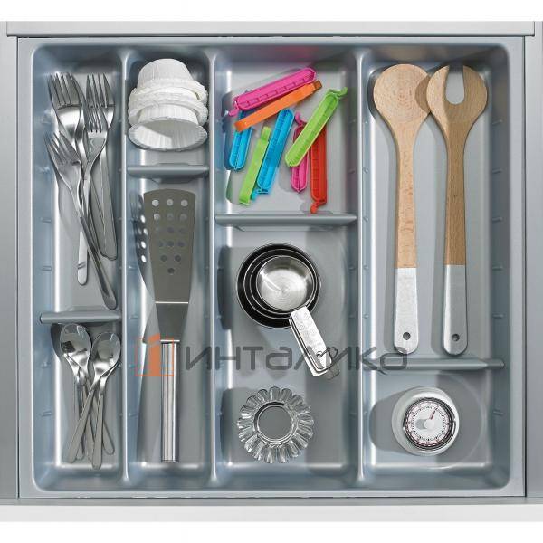 Организация HETTICH ОргаТрей /OrgaTray 590 для ящиков ИнноТех Атира / InnoTech Atira, NL420, KB600, 507х412, серебристый