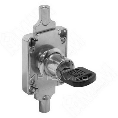 Замок со штангой, выдвижной   отв. планка, хром