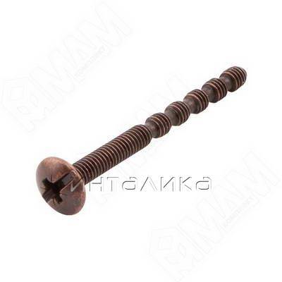 Винт с полукруглой головкой под крест, M4 X 45, универсальный, бронза