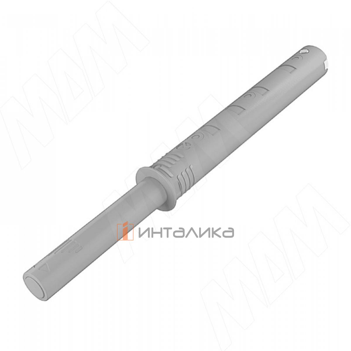 K-PUSH TECH толкатель 37 мм врезной с рез. демпфером, серый