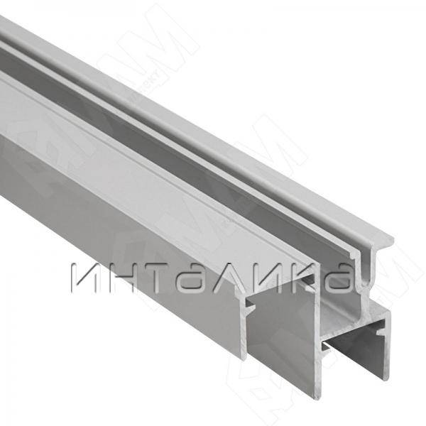 ПС48 / PS48 Направляющая нижняя, фикс. снаружи/изнутри, серебро, L-3000