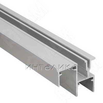 PS48 Направляющая нижняя, фикс. снаружи/изнутри, серебро, L-3000