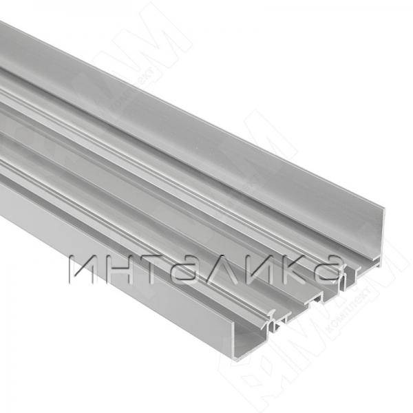 ПС48 / PS48 Направляющая верхняя усиленная, быстрый монтаж, серебро, L-6000