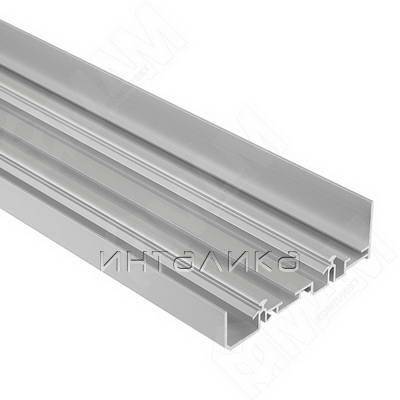 PS48 Направляющая верхняя усиленная, быстрый монтаж, серебро, L-3000