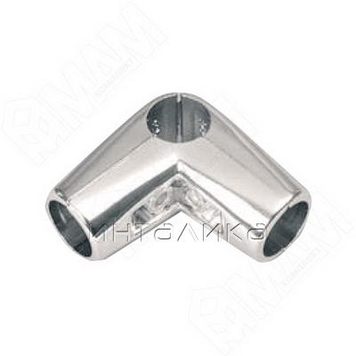 Соединитель угловой 3-х труб, хром