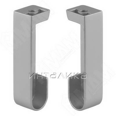 Штангодержатели для овальной штанги, серебро, крепление к боковине и к полке (прав. лев.)