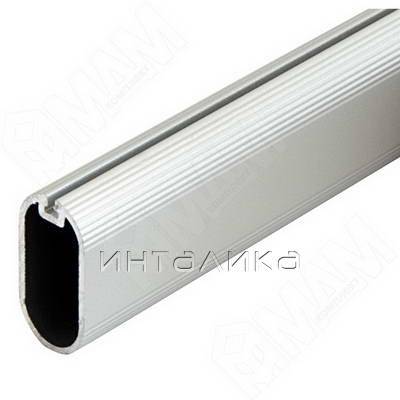 Штанга овальная 15х30, с пазом под демпфер, серебро, L-3000