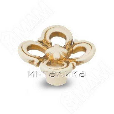 Ручка-кнопка cлоновая кость/золото винтаж