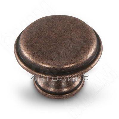 Ручка-кнопка D30мм медь состаренная