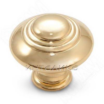 Ручка-кнопка D30мм золото