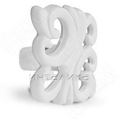 Ручка-кнопка белый матовый