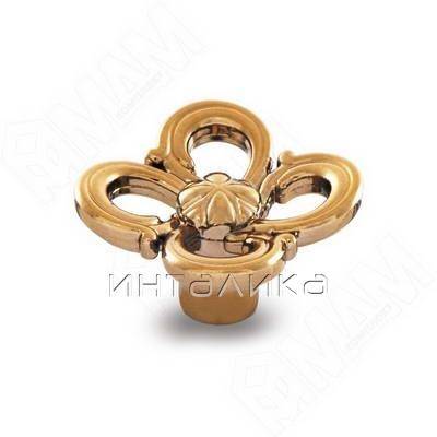 Ручка-кнопка золото темное