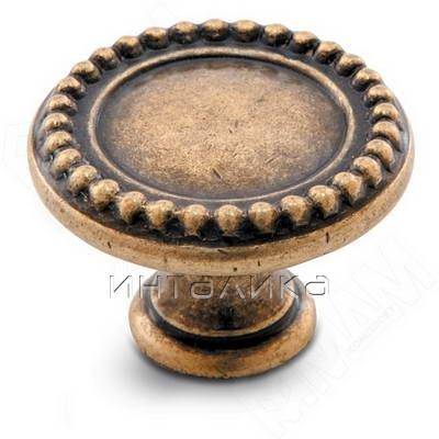 Ручка-кнопка D30мм бронза состаренная