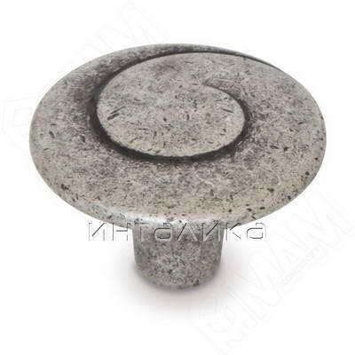 Ручка-кнопка D30мм серебро состаренное