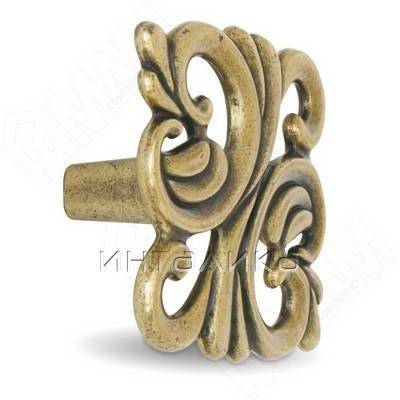 Ручка-кнопка 32мм бронза Орваль