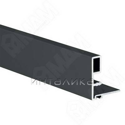 PS48 Профиль-ручка узк., для фасада 18 мм, черный, L-6000