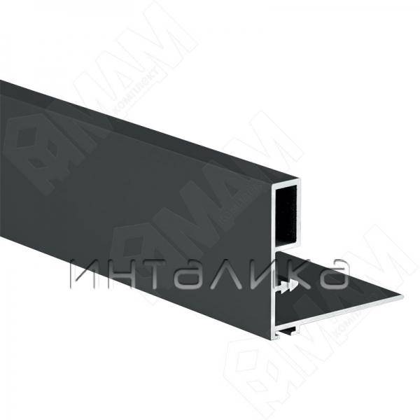 ПС48 / PS48 Профиль-ручка стандартная, для фасада 18 мм, черный, L-6000