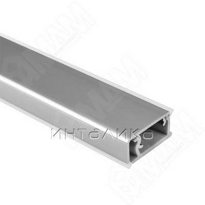 Плинтус алюминиевый прямоугольный универсальный (гориз./верт.) L=4,2м, нержавеющая сталь
