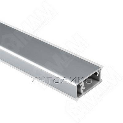 Плинтус алюминиевый прямоугольный универсальный (гориз./верт.) L=4,2м, алюминий глянец
