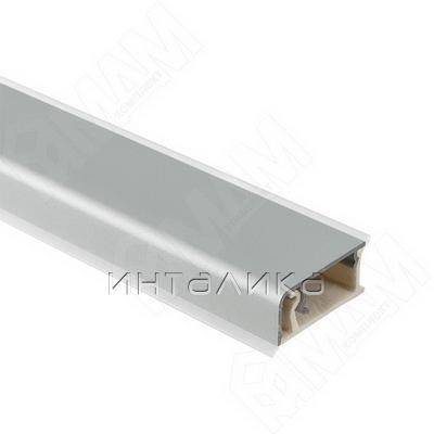 Плинтус алюминиевый прямоугольный универсальный (гориз./верт.) L=4,2м, серебро