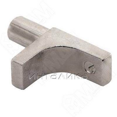 K-LINE Полкодержатель с дополнительным упором для деревянных полок без фиксации, никель