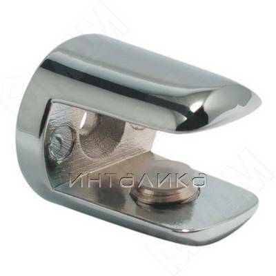 Полкодержатель для стеклянных полок толщиной 8-10 мм, хром