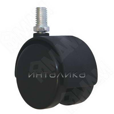 Опора двухколесная с винтом M10, D50 мм, без стопора