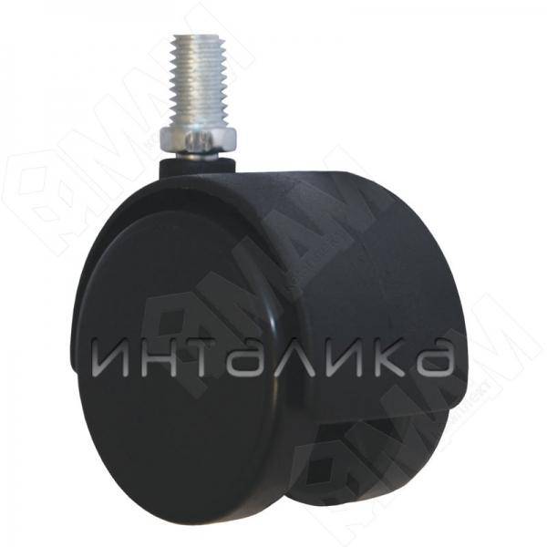Опора двухколесная с винтом M8, D40 мм, без стопора