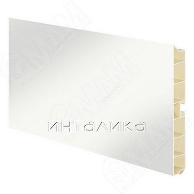 Цоколь пластиковый (высота 100, длина 4000 мм), белый глянец