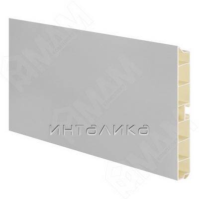 Цоколь пластиковый (высота 120, длина 4000 мм), алюминий "Alulight"