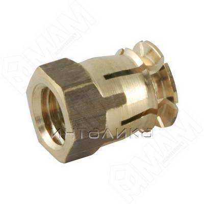 Футорка металлическая с распорным шариком M4