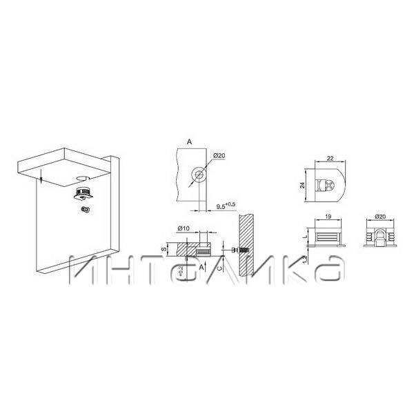 Эксцентрик усиленный в пластиковом корпусе 16 мм с бортиком, бежевый