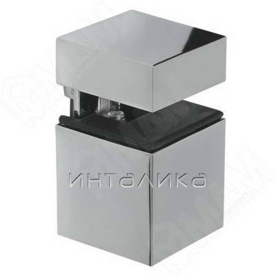 КВАДРО Менсолодержатель 30х30 мм для деревянных и стеклянных полок 6 - 20 мм, хром