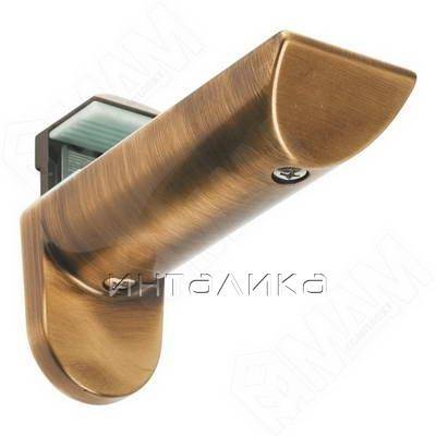 KAIMAN Менсолодержатель для деревянных и стеклянных полок 7 - 41 мм, бронза состаренная (2 шт.)