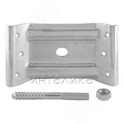 Уголок для крепления опоры к царге с гайкой и шпилькой 70х2