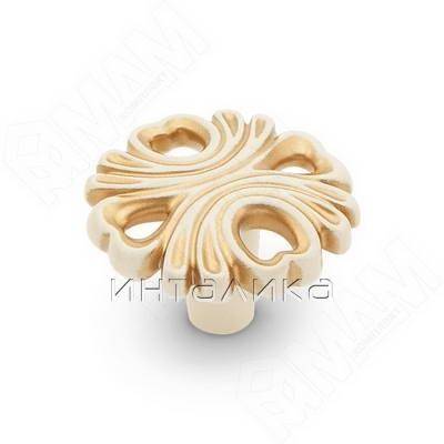 Ручка-кнопка cлоновая кость/золото винтаж